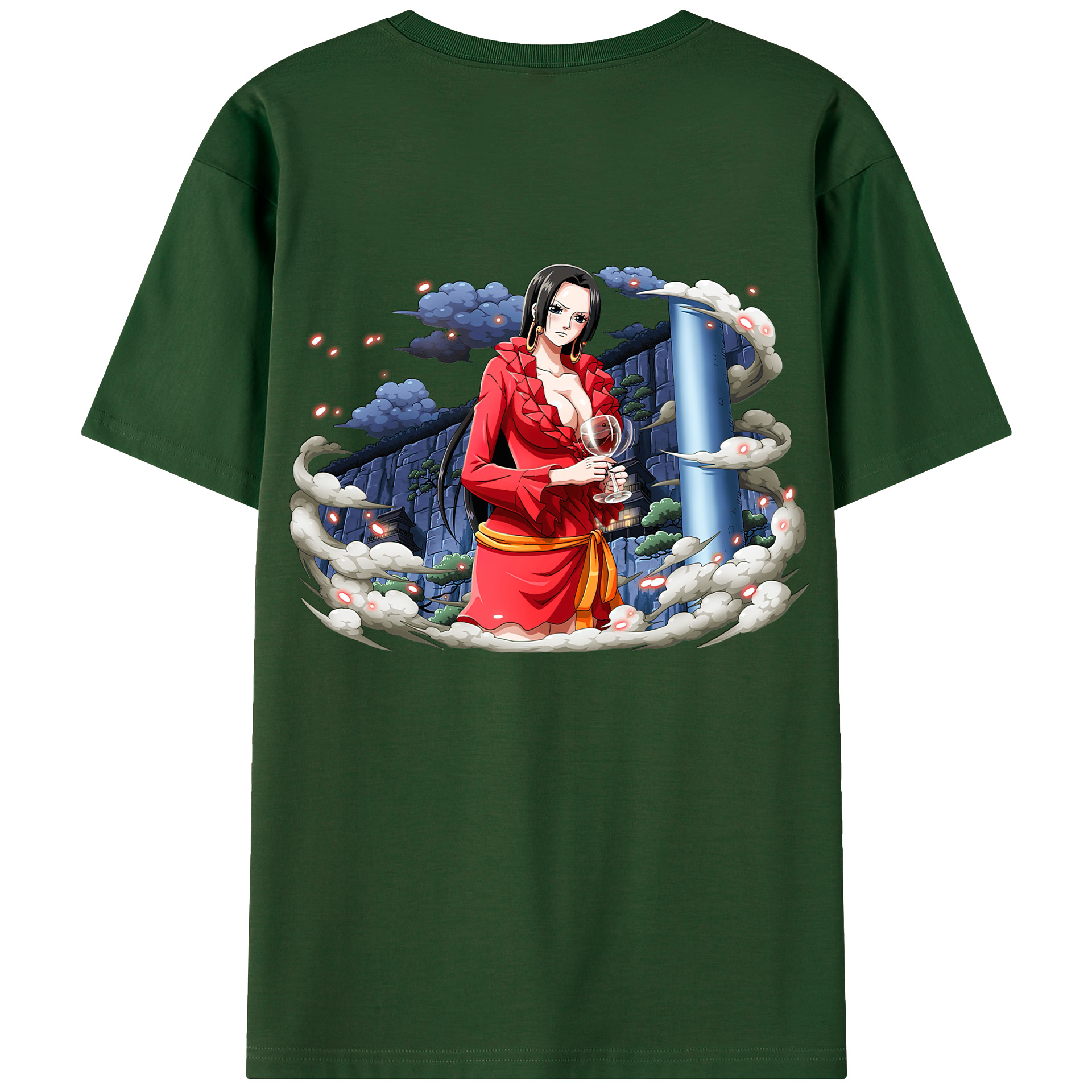 ワンピース ボア・ハンコック ONE PIECE Boa·Hancock 綿100％半袖Tシャツ（背面プリント）